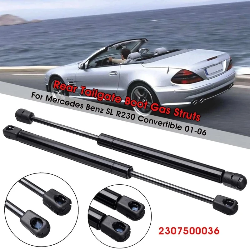 2X Car Rear Tailgate Boot Gas Spring Struts Prop Lift Support For Mercedes-Benz SL R230 Convertible 2001-2006 2307500036