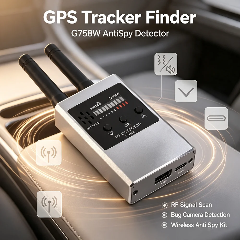 Latest Hot Selling G768W Anti-Spy Detector Wireless RF Signal Scanner GSM Audio Bug Finder GPS Tracker & Hidden Camera Detector
