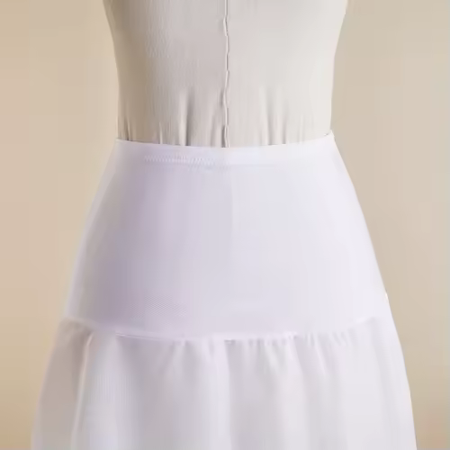 White Tulle Petticoat for A Line Style Wedding Dress 1 Hoops Bridal Wedding Accessories Long Petticoats Underskirt - Image 3