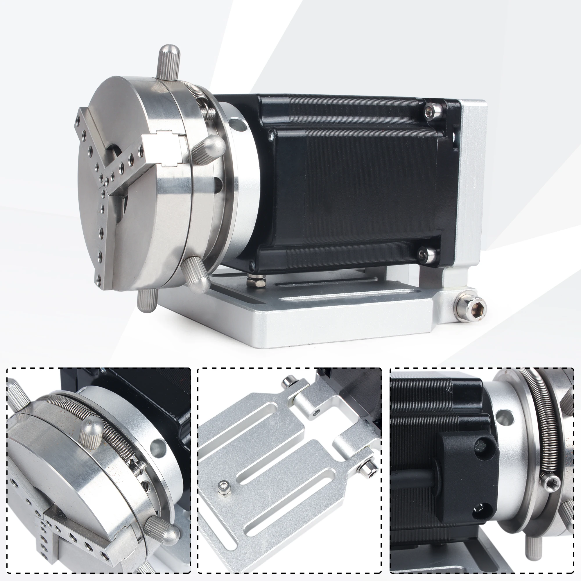 Eje de rotación giratorio de anillo D60 con controlador DM542 + conector para pieza de máquina de marcado láser de fibra