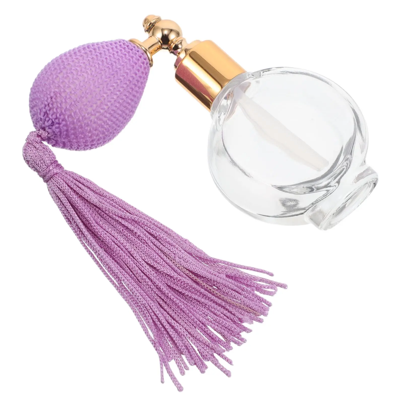 

Spray Bottles Powder Pump Perfume Air Bag Squeeze Bulb Violet Atomizer Mini Travel Glass Sub Bottle Makeup Refill Vintage