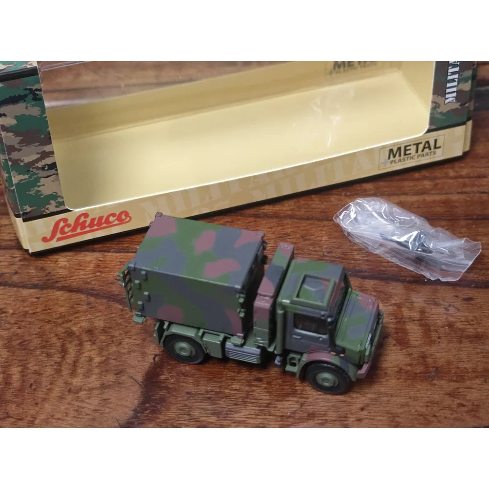 

Литая под давлением модель Schuck Schuco, масштаб 1/87, Unimog 5023, камуфляжная модель из сплава II, готовая имитация модели автомобиля, подарочная игрушка