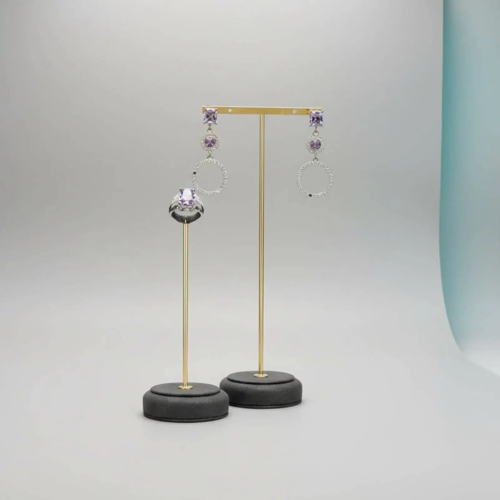 Jewelry Organizer Display Stand with Necklace Holder and Earring Riser for Boutique Showcase Use