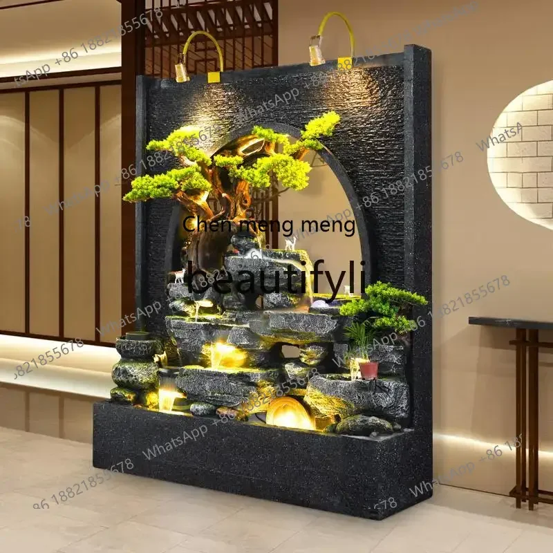 

D178 D06 Large rockery water curtain wall running water screen water landscape garden outdoor ornament