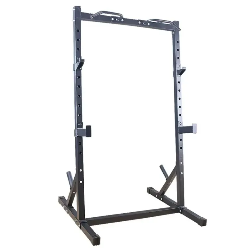 Black Squat Rack Pull-up Bar and Strength Training Frame Home and Commercial Use