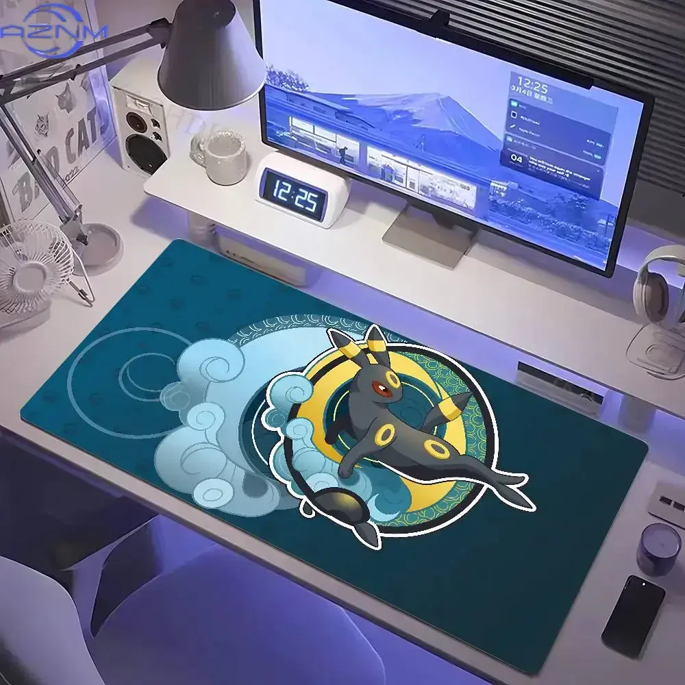 Mouse Pad PC Gaming Accessories Carpet Anime Keyboard Pads P-pokemon Umbreon Mousepad Laptop Mouse Pads Gamer Cabinet Desk Mat