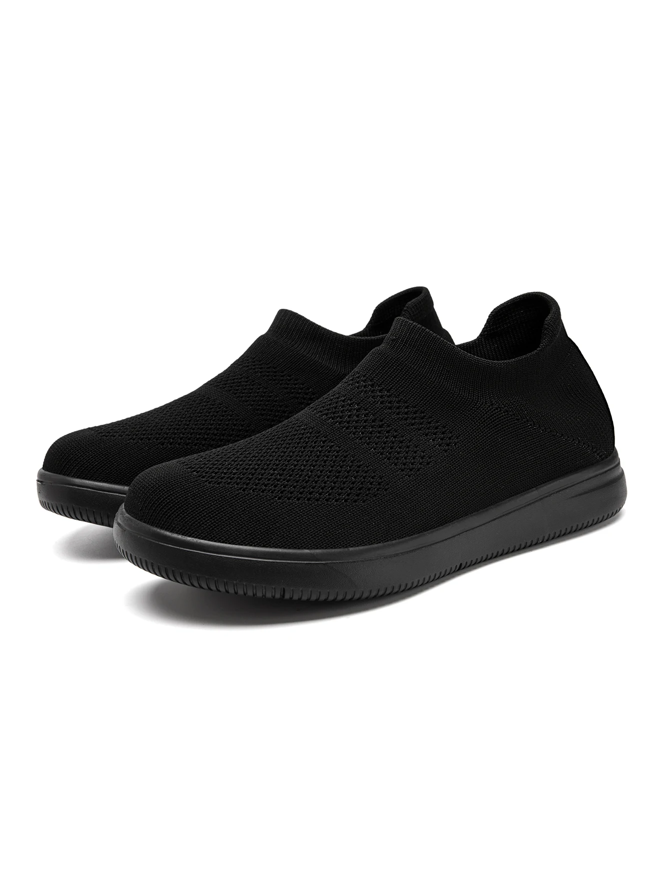 Damen-Socken-Sneaker, Slip-On, atmungsaktive Flying-Knit-Schuhe, weich, rutschfest, leicht, flache Walking-Loafer, Damen-Büro- und Alltagsschuhe – Detail 18
