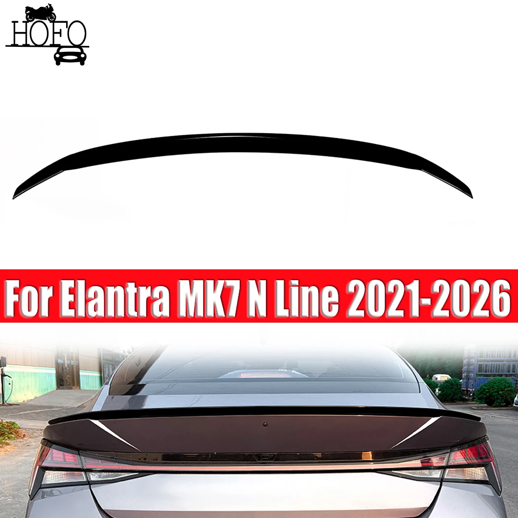 Rear Trunk Spoiler Wing For Elantra MK7 N Line 2021-2026