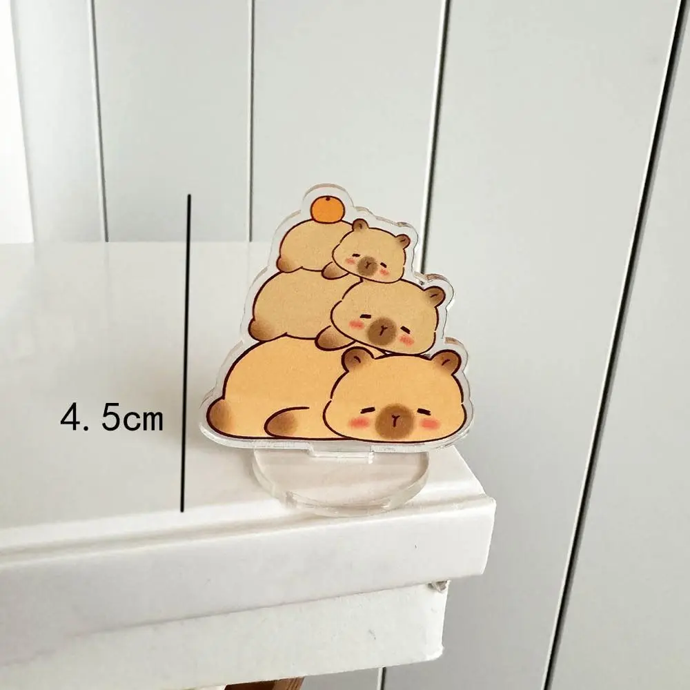 Cartoon Acrylic Capybara Stand Card Capybara Inspirational Learning Acrylic Stand Card Office Stationery Note Holder
