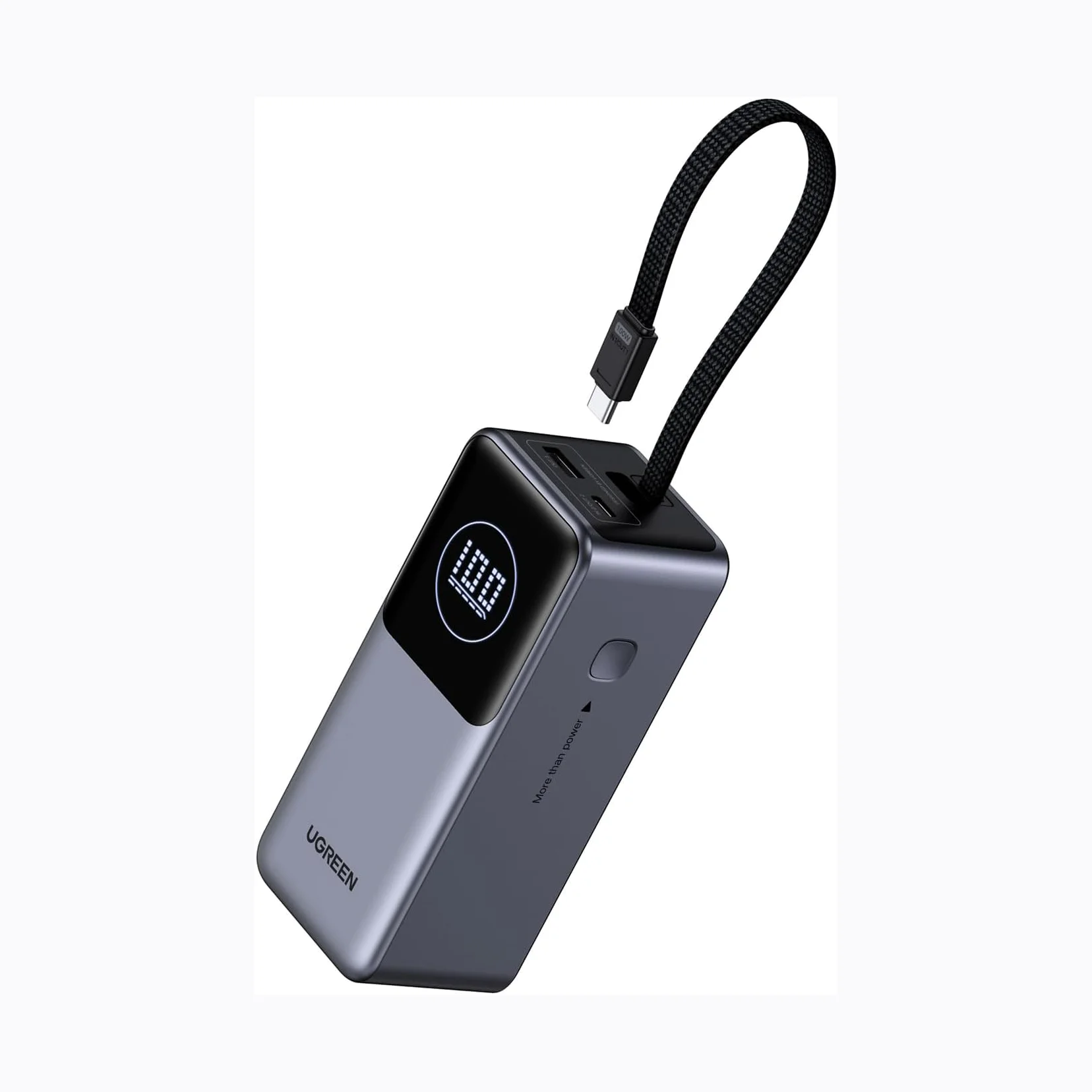 UGREEN Nexode Power Bank 20000m Ah 130W with Built-in USB C Cable Laptop Travel Portable Charger, 80W Input Fast Charging