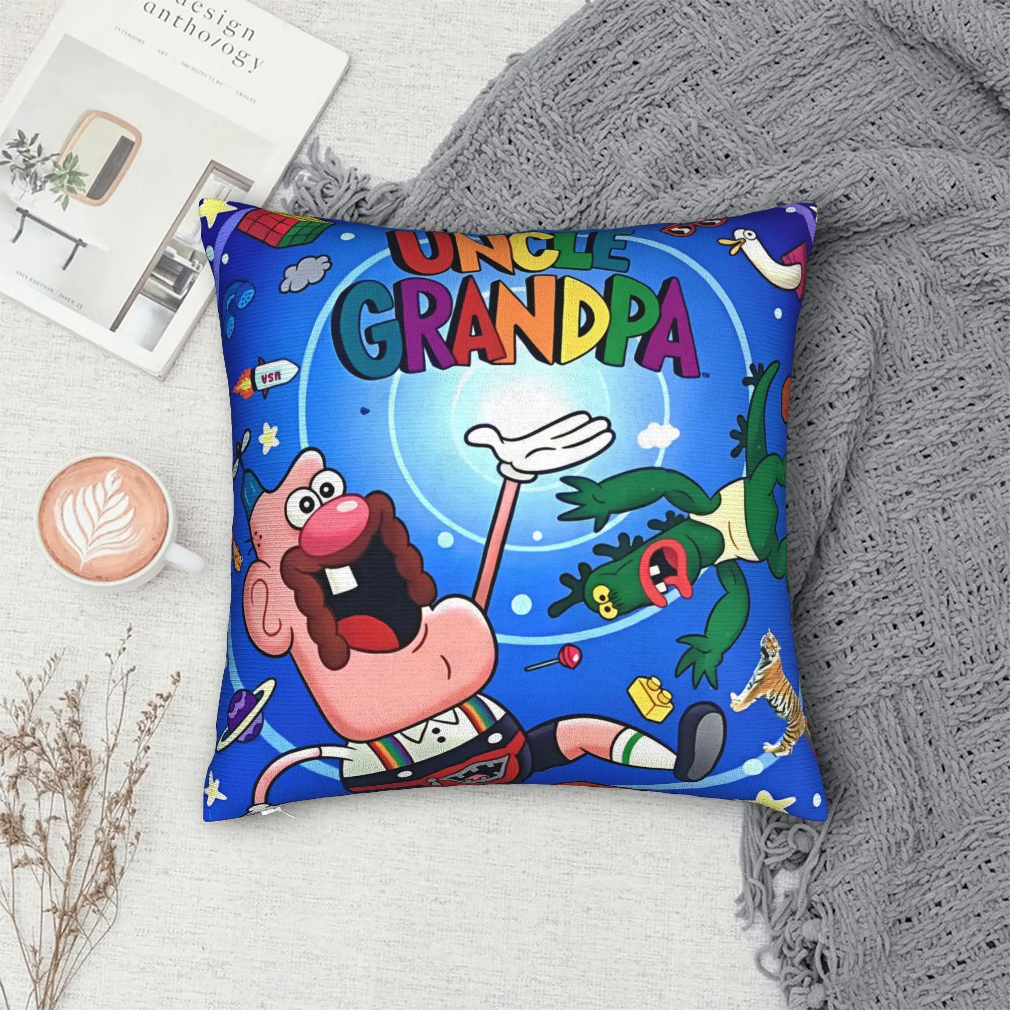Uncle Grandpa Pillow Case  Soft Pillow Cover For Living Room Bed Chair Kawaii Pillowcases