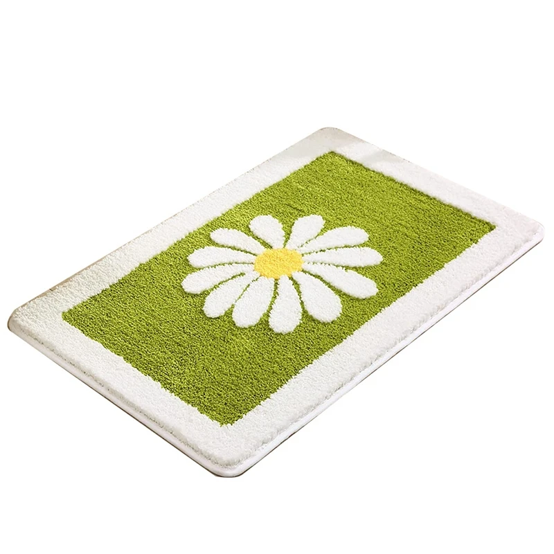 Bathroom Rugs Mat, Flower Bath Rugs  Soft Superfine Fiber Rugs Non Slip Bath Mat (16 X 24 Inch)