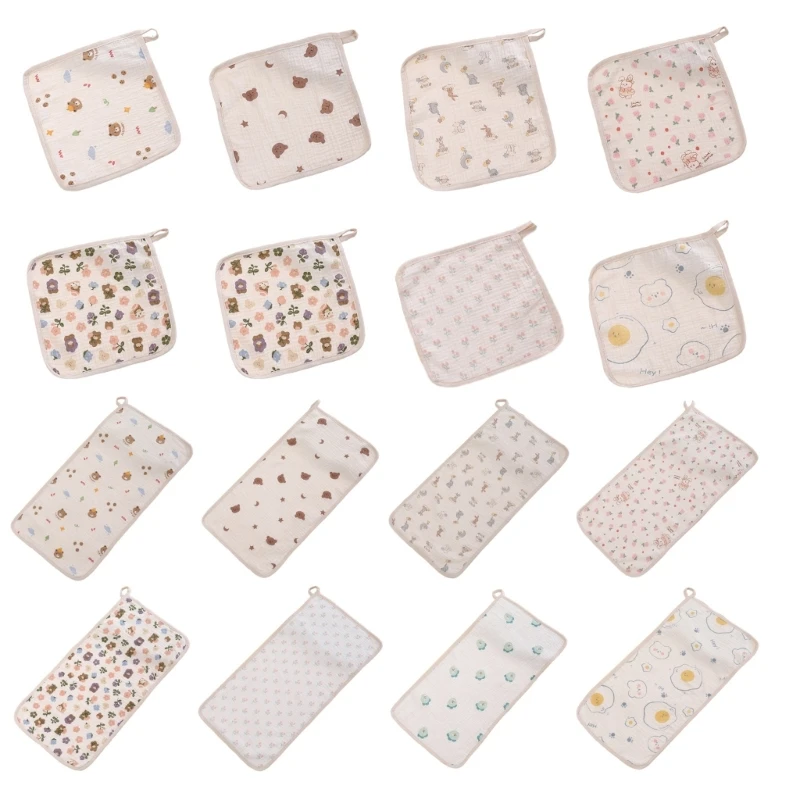 Baby Towel Soft Burp Cloth Toddler Breathable Thickened Wash Cloth Cotton Face Towel Drooling Bib Kindergarten Facecloth