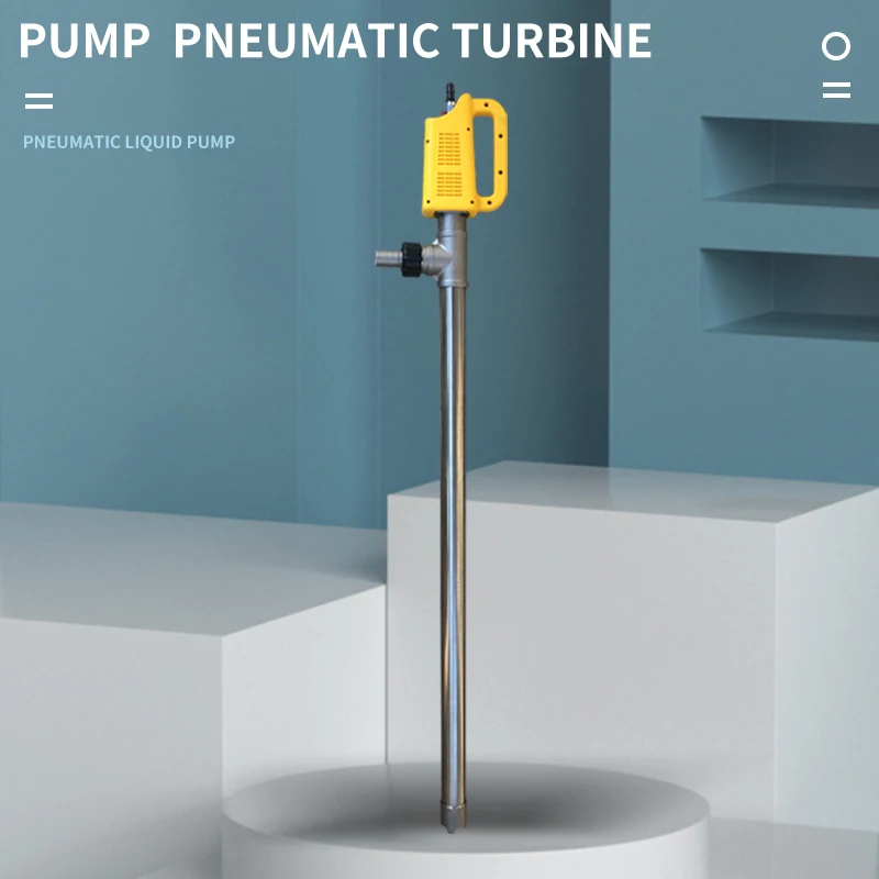 Pneumatic Drum Pump Transfr Pneumatic Turbine Chemical Liquid Transfer Pump Single-Stage Stainless Steel 304 Drum Pump