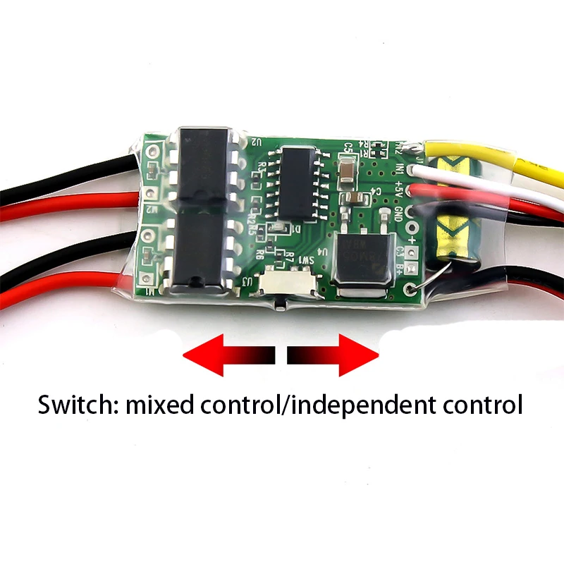 1 szt. Dwukierunkowy dwukierunkowy szczotkowany ESC 2s-3s Lipo 5a kontrola prędkości do Model RC łodzi/zbiornika/samochodu 130 180 szczotkowanych części zamienne do silnika