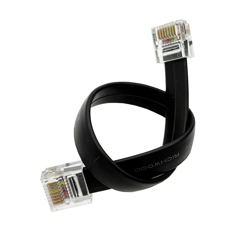 RJ45 short-length crystal head network cable with 8-core multi-strand pure copper eight-core flat telephone line