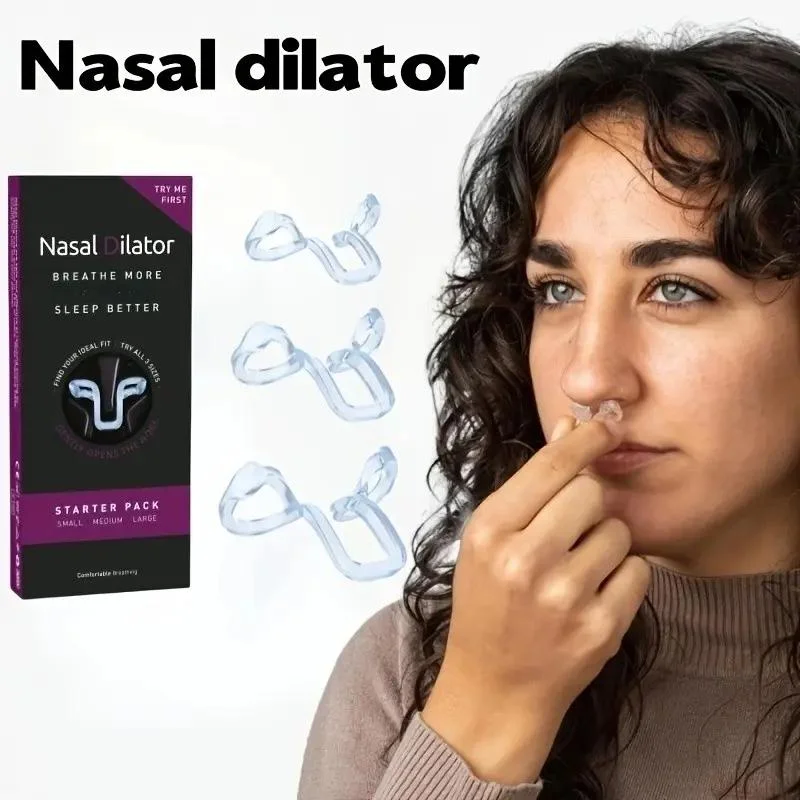Silicone Anti Snoring Nose Clip Elastic Nasal Dilator Travel & Home Use Comfort for Improved Airflow Better Sleep
