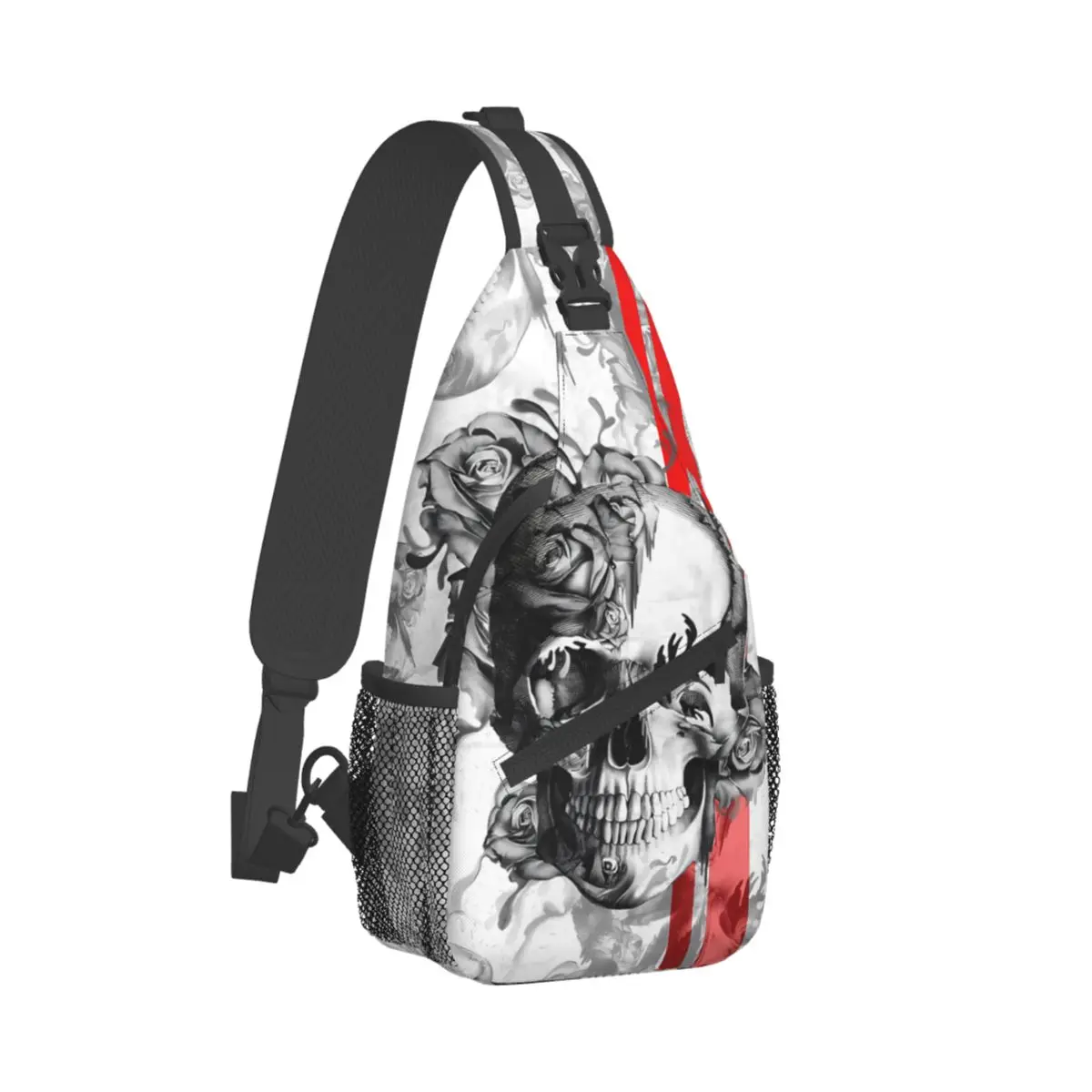 Crossbody Bag Sports Garden Grove Surfabilly Skull Chest Bag Unisex Women Man Fashion Shoulder Backpacks Travel