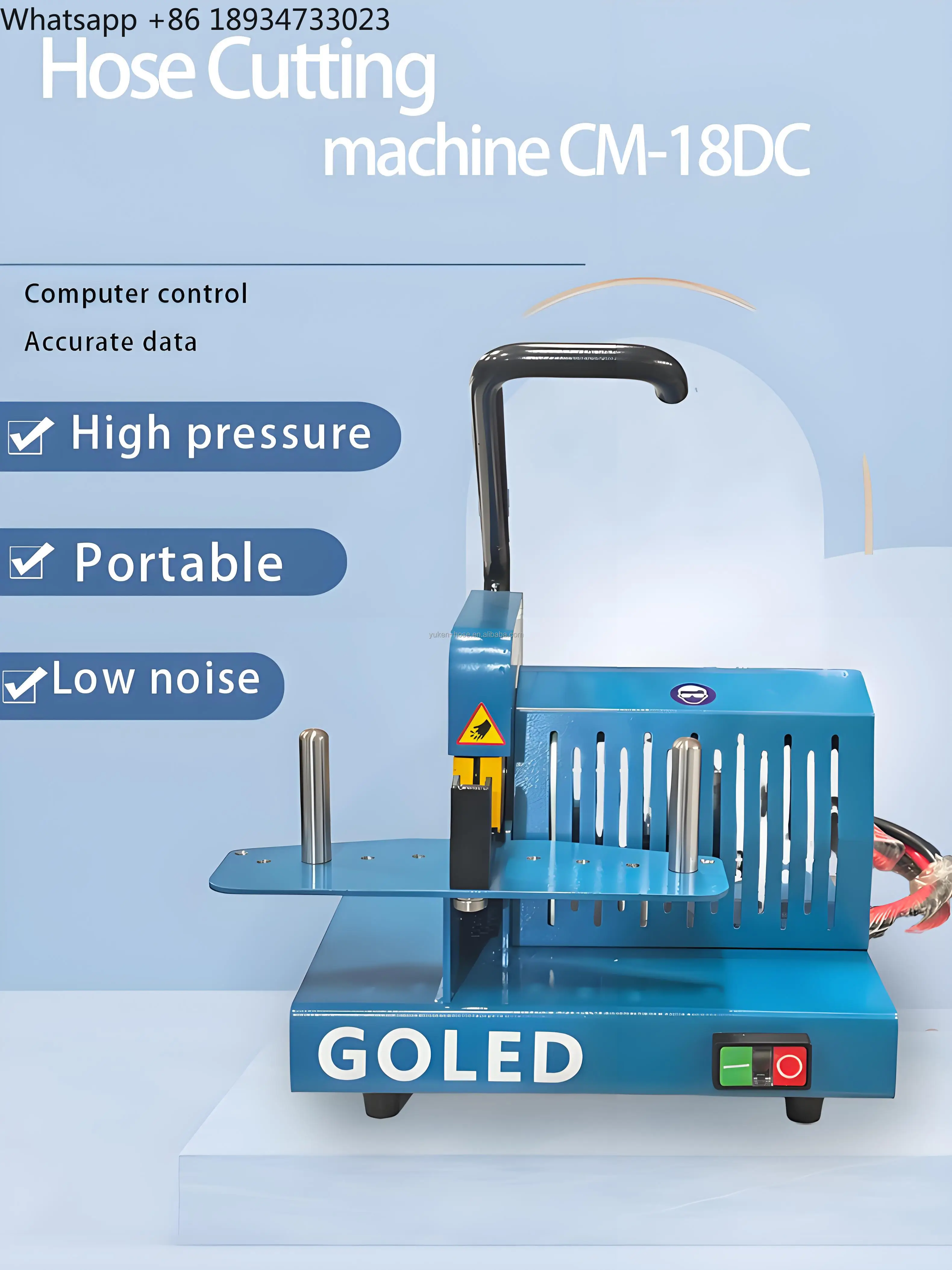 Hydraulic Dust-Free Rubber Tube Cutting Machine Small Steel Wire Braided Pipe Cutter with Pump Motor & Gear Core Components