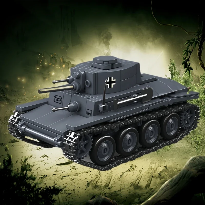 Ww2 Carro Armato Leggero Tedesco PZ.KPFW.38(T)Una Serie Militare WW2 Carro Armato Building Blocks Mattoni Modello Set Giocattoli per I Regali Per Bambini