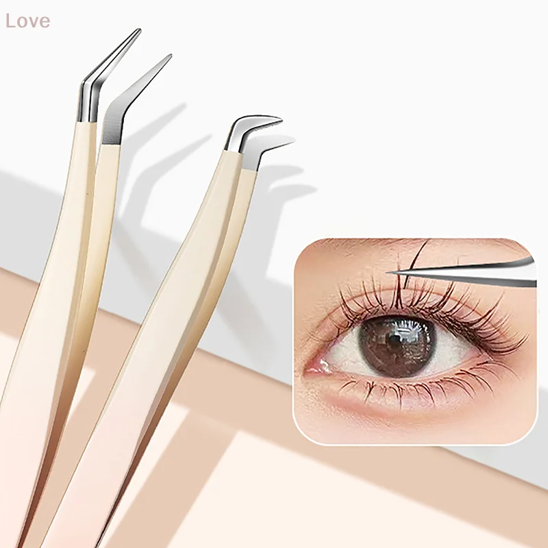 [L & P] 1 قطعة ملاقط رمش تمديد الفولاذ المقاوم للصدأ ملاقط سوبيرهارد مع أطراف الألياف عالية الدقة مكافحة ساكنة الملقط