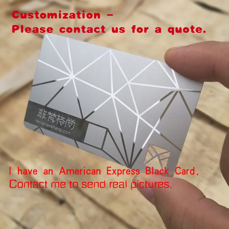 

на заказ. Пользовательские VIP-карты Матовые роскошные металлические визитные карточки Лазерная гравировка