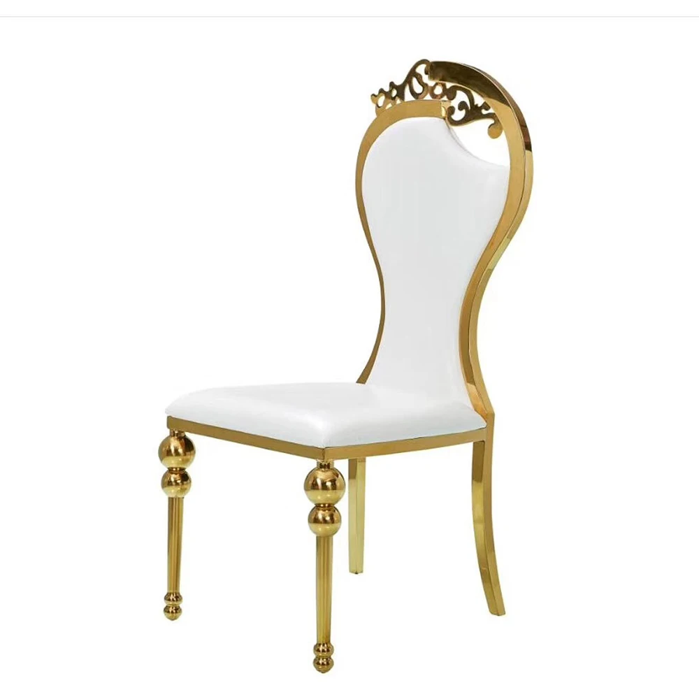 Luxury Gold Metal Latest Design Royal High Back Throne Chair