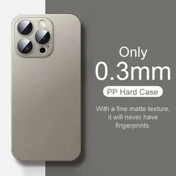 0.3mm Ultra Thin Clear Matte PP Hard Ultra Slim Case For Iphone 17 Air 17PRO 16 15 14 13 12 11 Pro Max Shell Silm Back Case