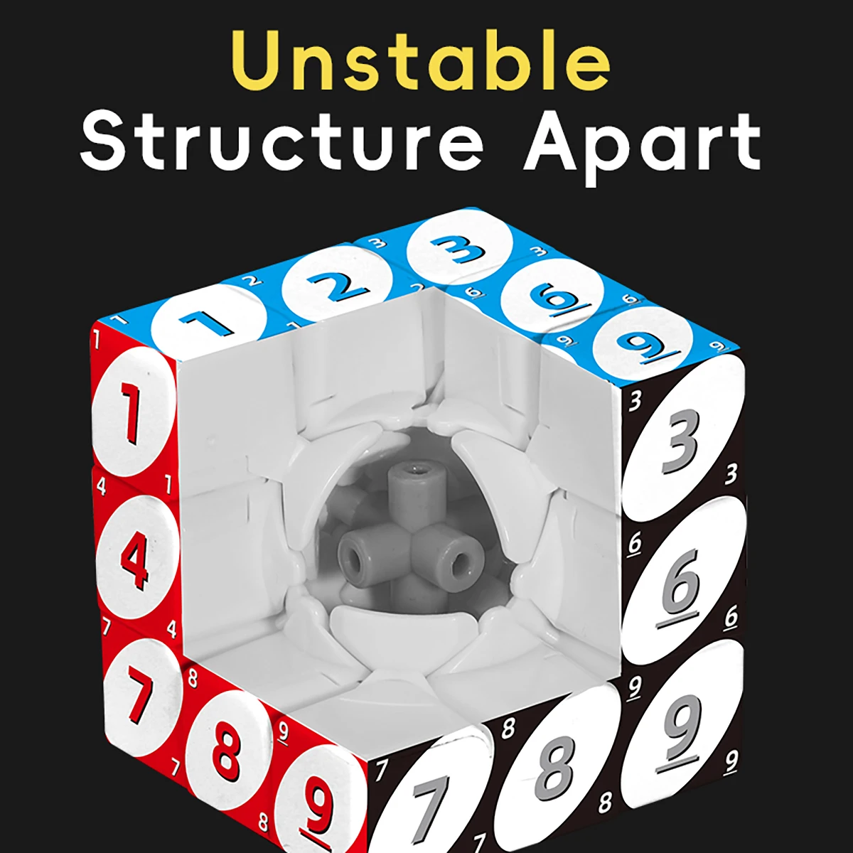 Magic Cube 3x3x3 3D UV พิมพ์ตัวเลขสีปริศนาบรรเทาความเครียดมืออาชีพความเร็วเรียบเกมของเล่นเด็กของขวัญ