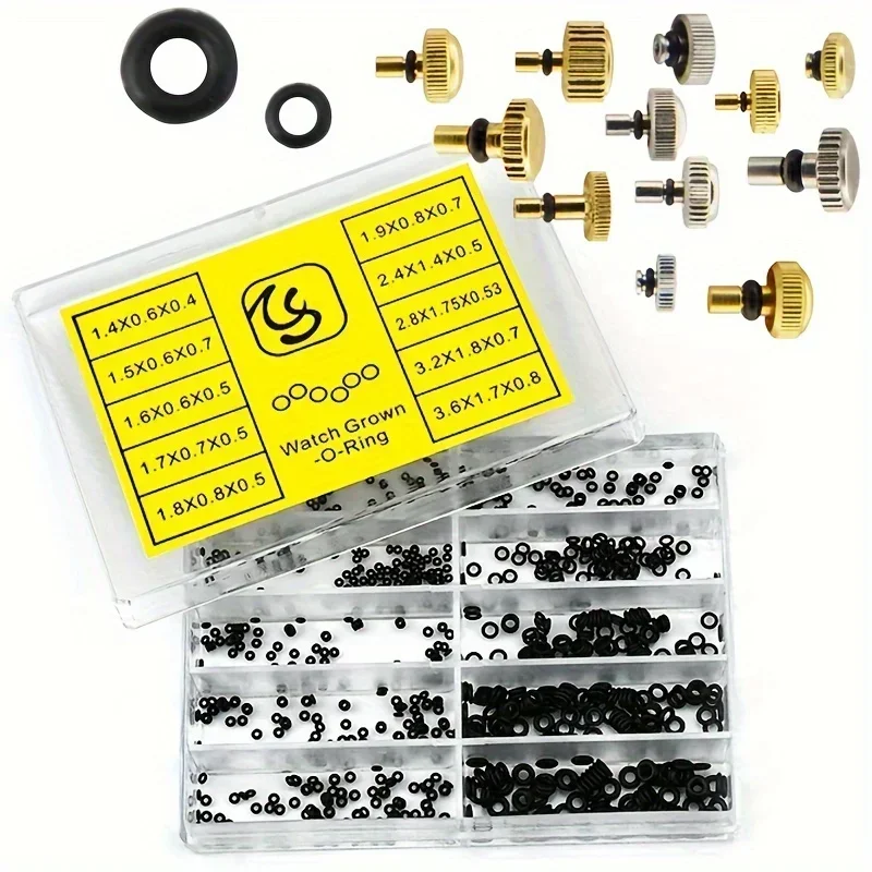 Watch Crown Waterproof O-Ring Seals Repair Kit, Mini Rubber Washer for Casio & NH35 NH36 GMT Watches, Sub Case Repair Tools