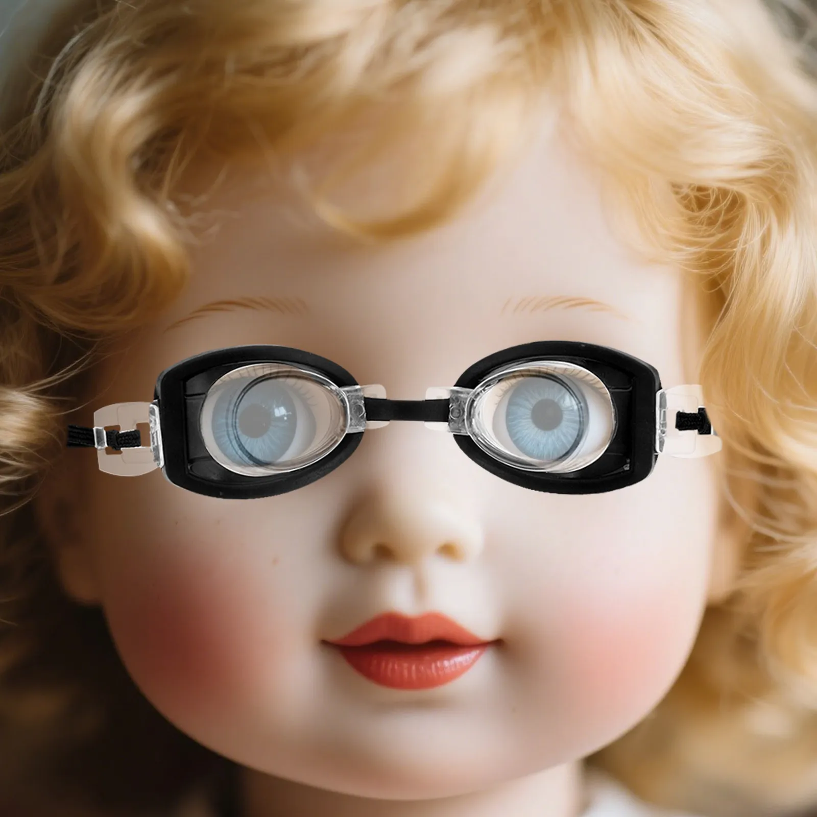 

4Pcs Miniature Swimming Goggles Plastic DIY Creative Dollhouse Swim Glasses Accessories for Kids Playhouse Decoration