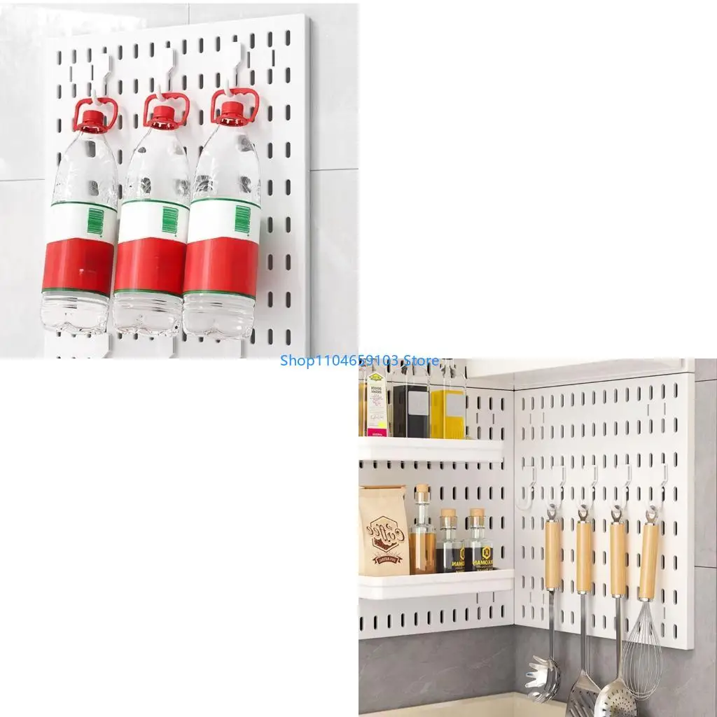 Versatile Pegboard Wall Mount Organizers For Bathroom Kitchen Game Room Storage Waterproof Shelving System
