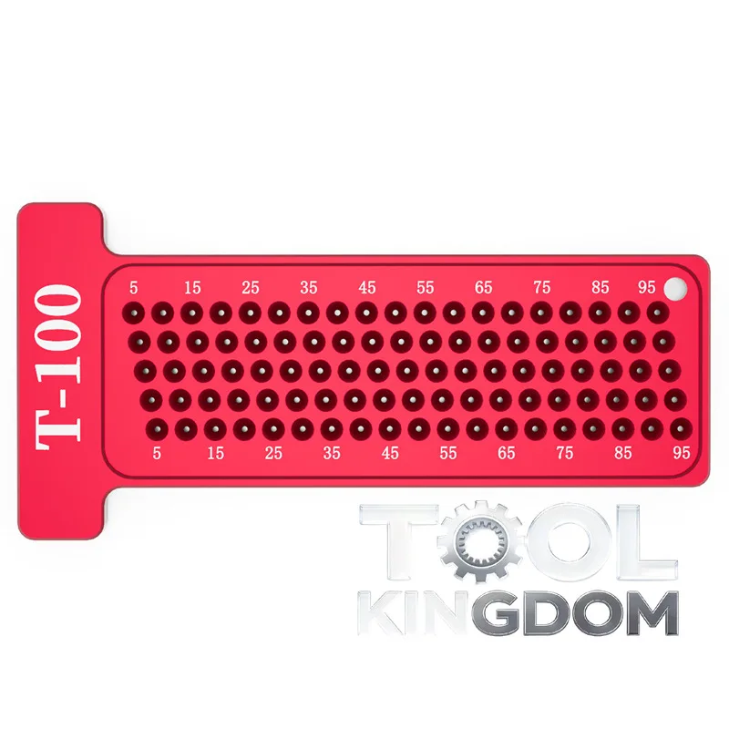 

1pc Aluminum Alloy Woodworking Marking Ruler, 100mm High-Precision, Metric T-Type Hollow Layout Measuring Tool