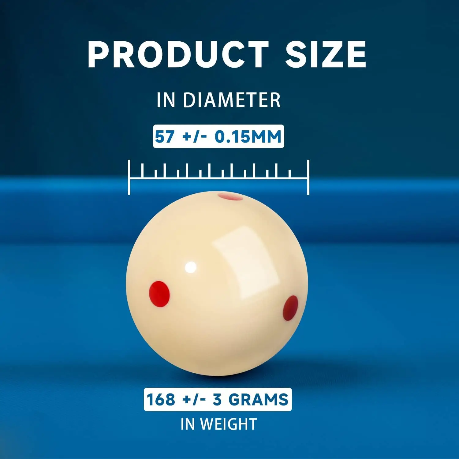 Billiard Practice Training Cue Ball, AAA-Grade PRO Cup Standard Pool Billiard Cue Ball with 6 Dots