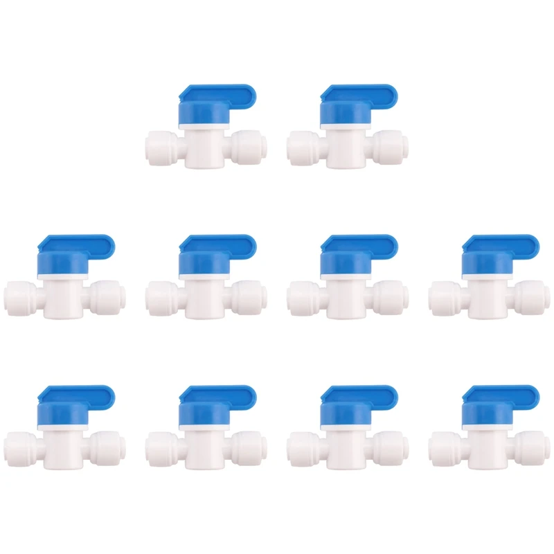 

Diameter Ball Valve Quick Connect Fitting 1/4 X 1/4 Inch OD Valve Water System (Package 10)