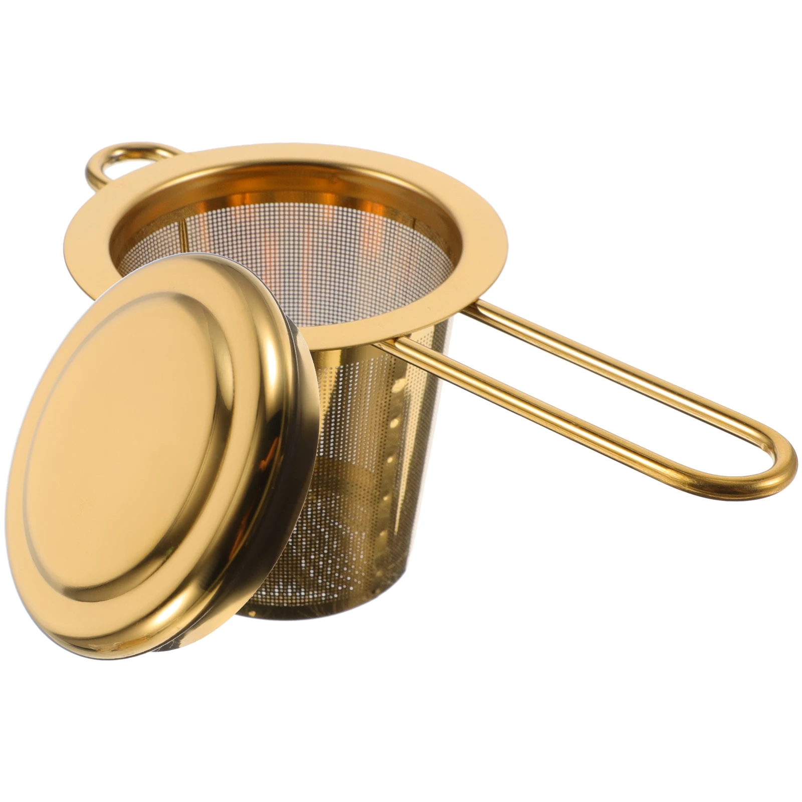 

Tea Filter Strainer Fine Mesh Infuser for Loose Leaf Tea Stainless Steel Reusable Golden Practical Gift Kitchen Bar Accessories