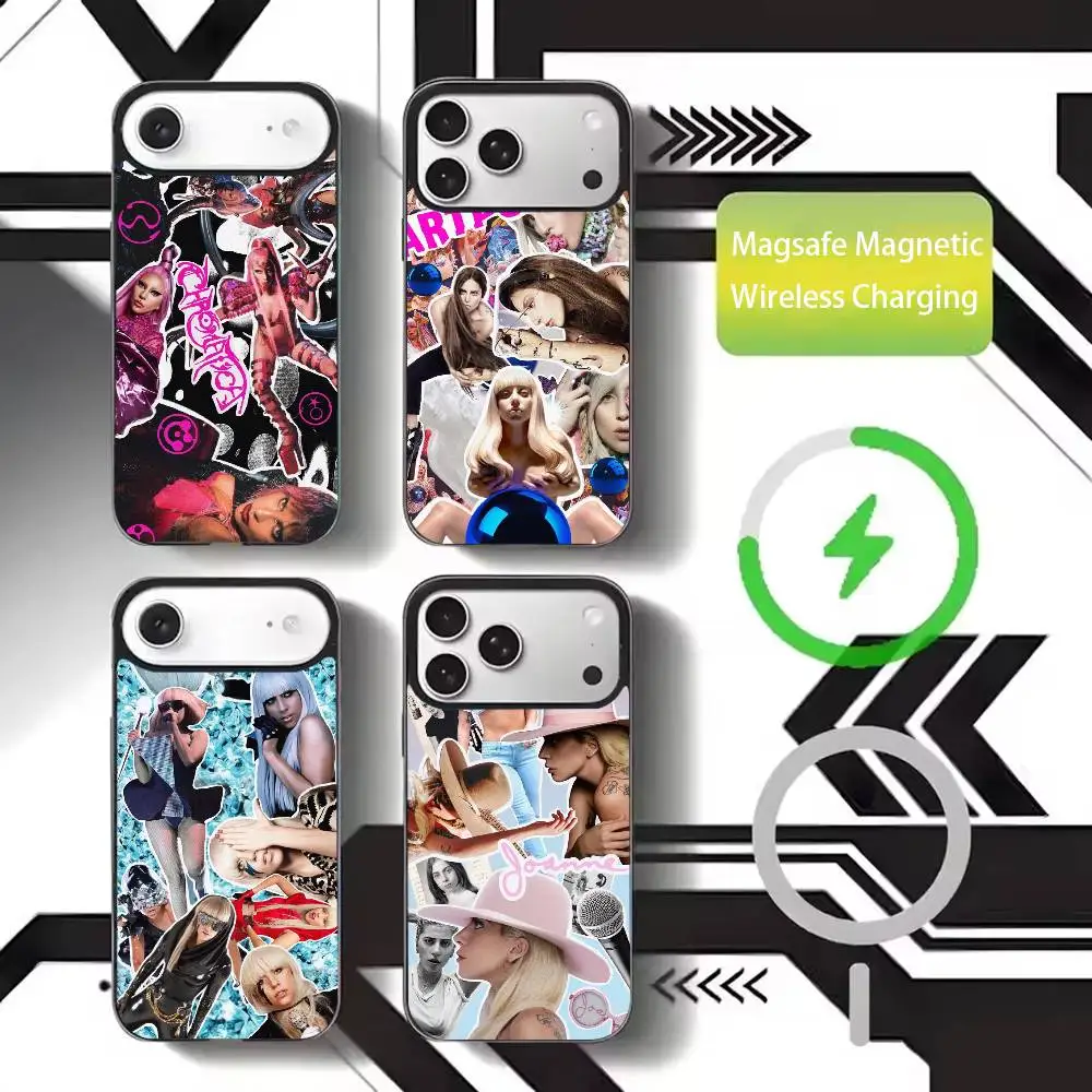 

Singer lady gaga Phone Case For iPhone17,16,15,14,13,12,11 Plus,Pro Max Magnetic For Magsafe Wireless Charging