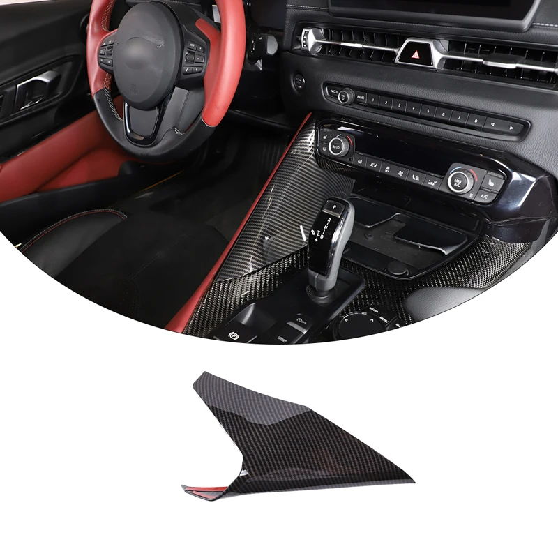 

ABS Carbon Fiber Car Central Console Gear Shift Side Panel Trim Cover For Toyota GR Supra A90 MK5 2019-2022 Auto Accessories