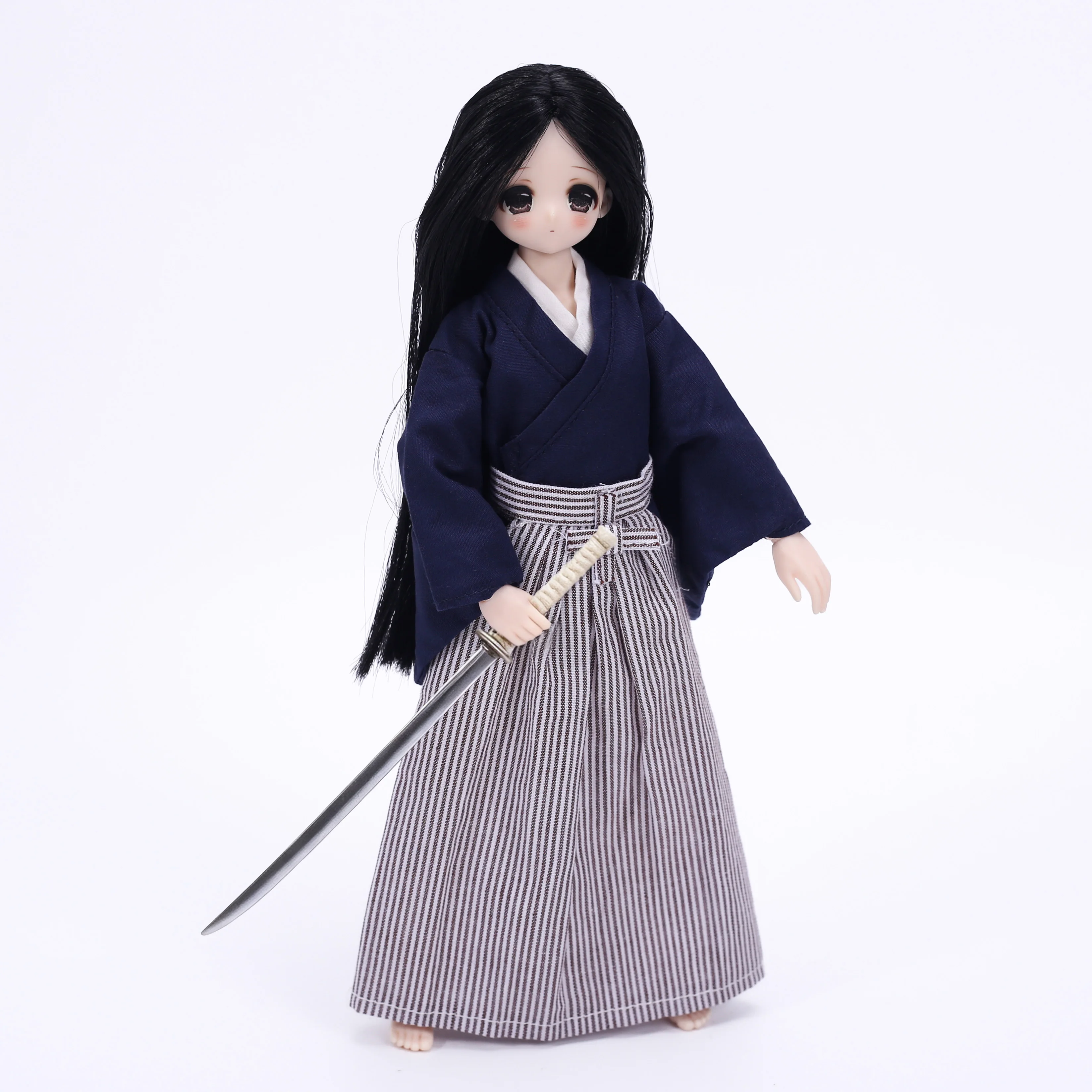 For Azone Samurai Outfit Traditional Japanese Kimono For Blythe  OB24 OB22 1/6 BJD Dolls Dress Up Game Clothing Accessories