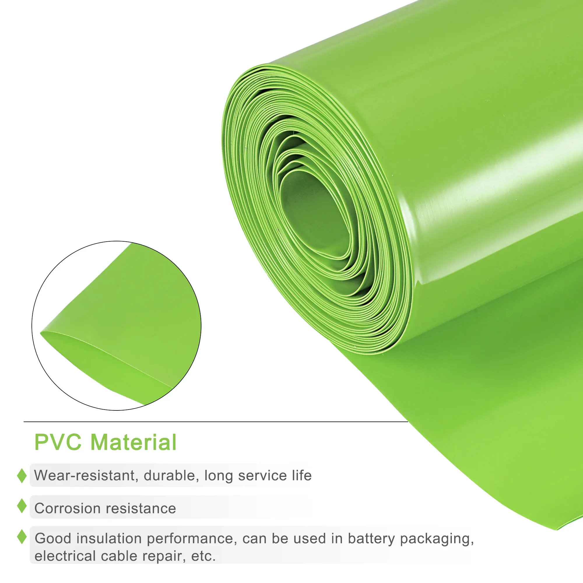 Tubo termorestringente in PVC per involucro batteria da 1-10 m, diametro 14-153 mm, larghezza piatta 23-240 mm, buon isolamento, tubo termorestringente per batteria