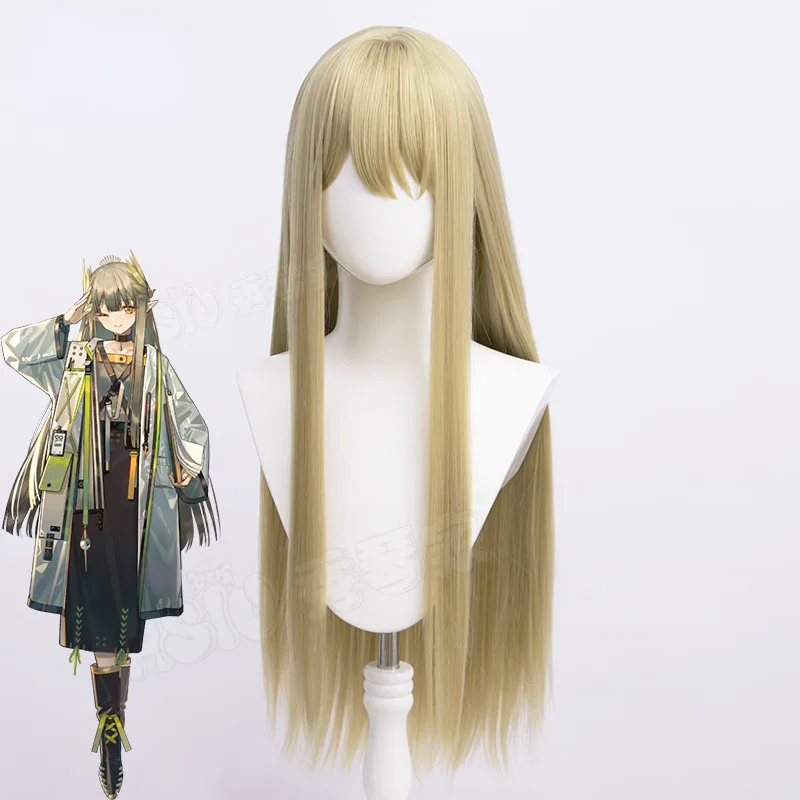 Game Anime Arknights Cosplay MUELSYSE Women Girl High Temperature Fiber Long Straight Wig Halloween Play Party Stage Props