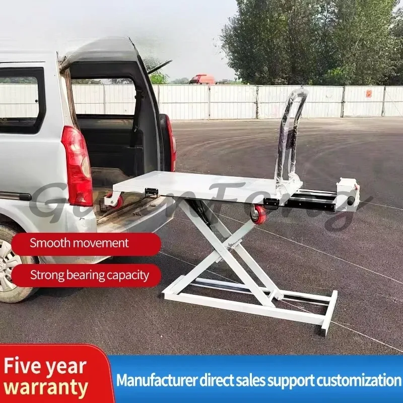 Portable Trolley Scissor Type Electric Hydraulic Lift Small Flatbed Lifting Platform Cargo Handling Artifact for Warehouse