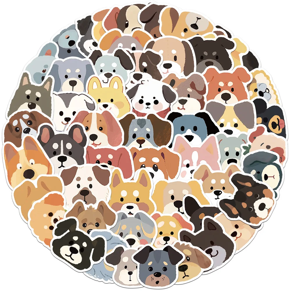 10/30/55Pcs Cute cartoon animal image graffiti  little dog stickers For Snowboard Laptop Luggage Car Fridge DIY Styling Vinyl