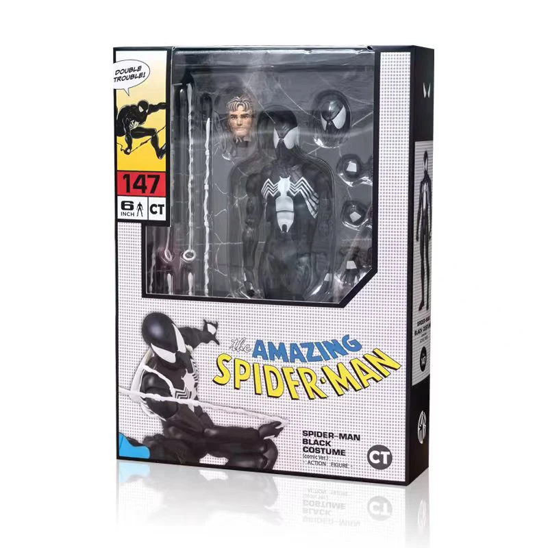 Ct 1/12 Anime The Amazing Spider-man Mafex 147 S.h.figuarts Spider Man Venom Symbiotic Action Figure 6\