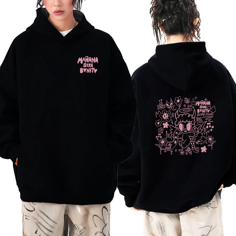 

Rapper Karol G Album Merch Double Sided Printed Hoodie Fashion Hip Hop Sweatshirt Men Women Oversized Fleece Pullovers Unisex