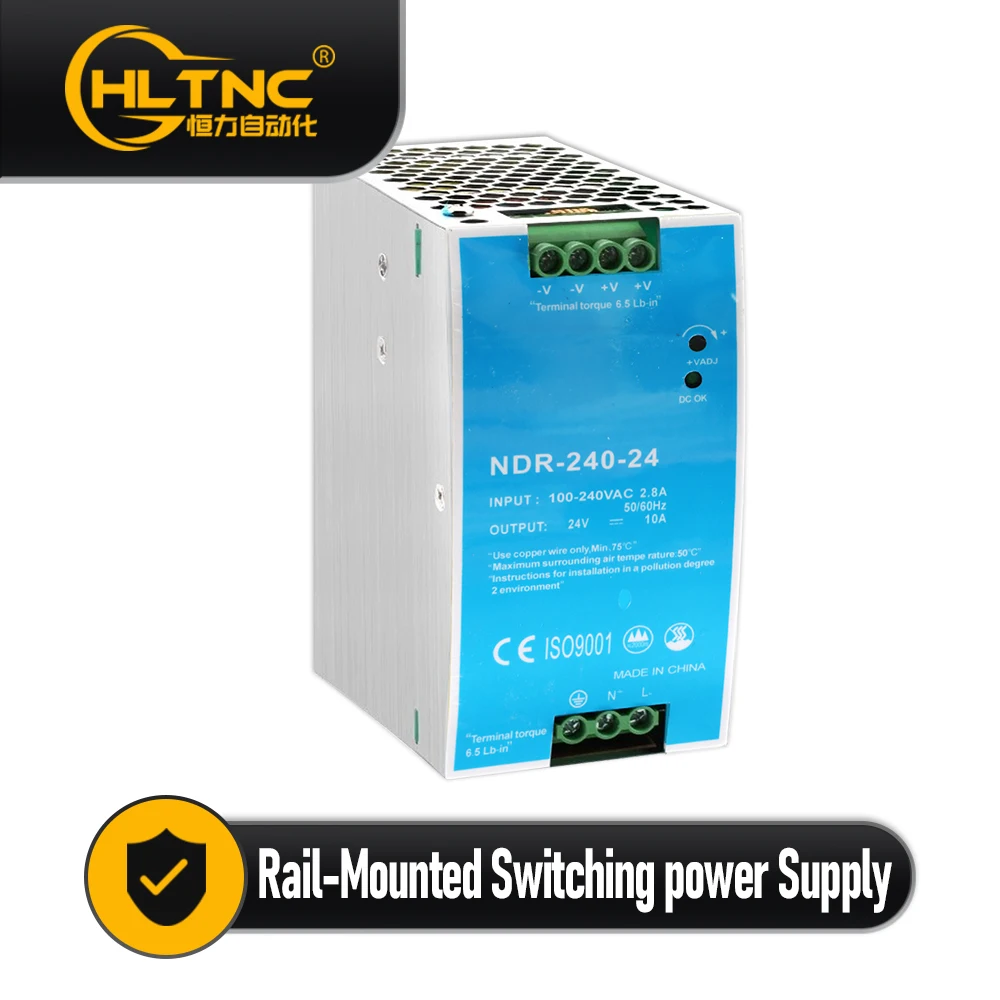 

Switching Power Supply NDR-240W Industrial DIN Rail 24V 48V AC/DC Single 5A 10A Output Power Transformer Power Supply