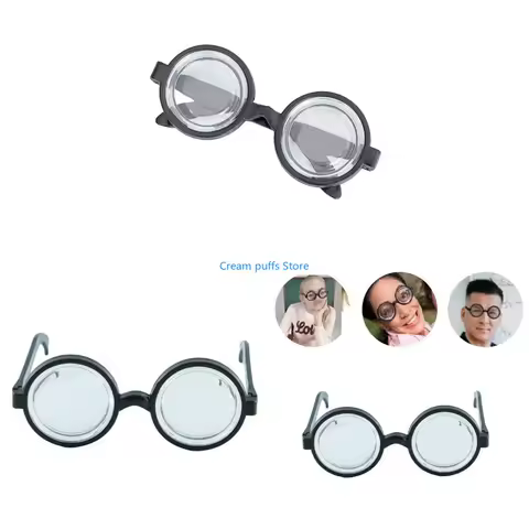 50LE Funny Eyeglasses Halloween Party Dress-up Glasses Round Frame Eyeglasses for Kid