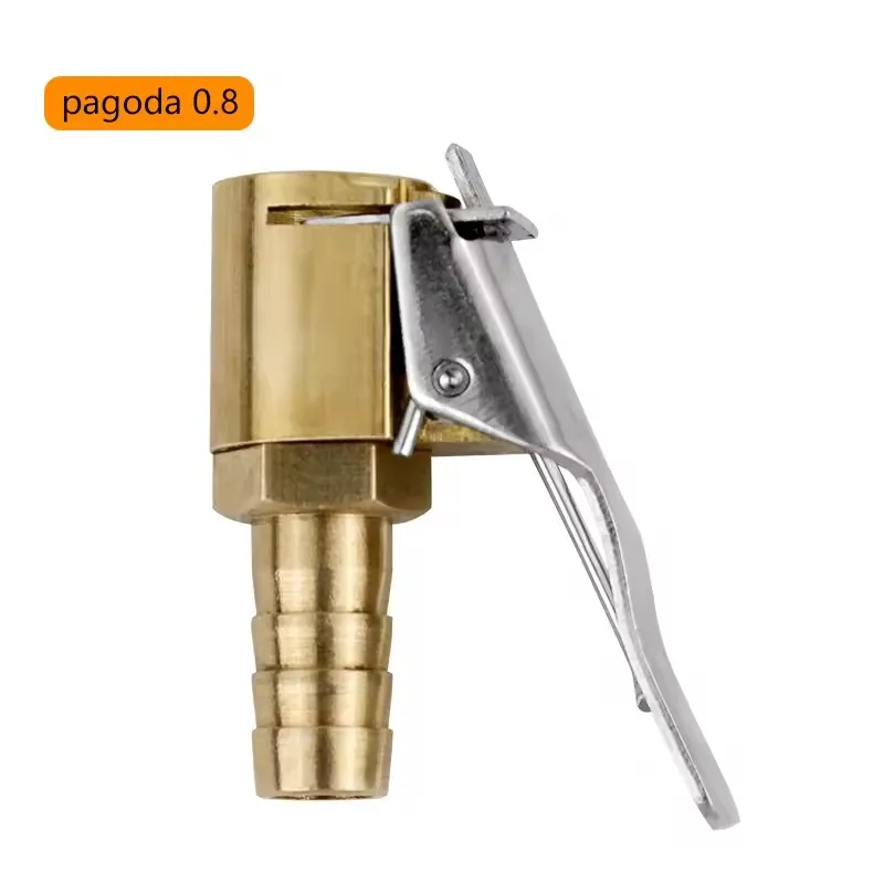 1 stuk Autoband Air Chuck Inflator Pomp Ventiel Connector Clip-on Adapter Auto Messing 8mm Band wiel Ventiel Voor Opblaasbare Pomp