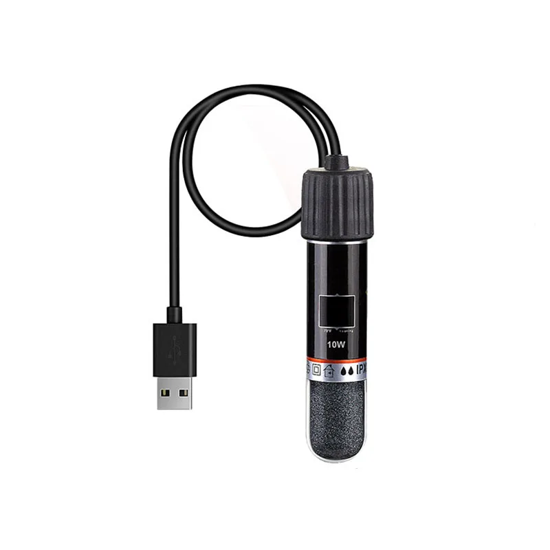 10W USB Mini Heating Rod for Small Fish Tank Constant Temperature Aquarium Heater Submersible Pet Thermostat Heater