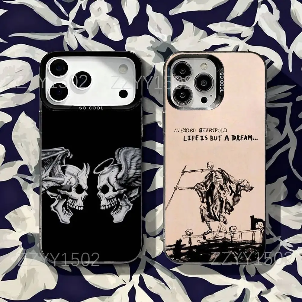 

A-AvengedS Sevenfold A7X Phone Case For iPhone 17,16,15,14,13,12,X,8,Pro,Max,Plus,SE4,Air,Mini HD Black IMD Matte